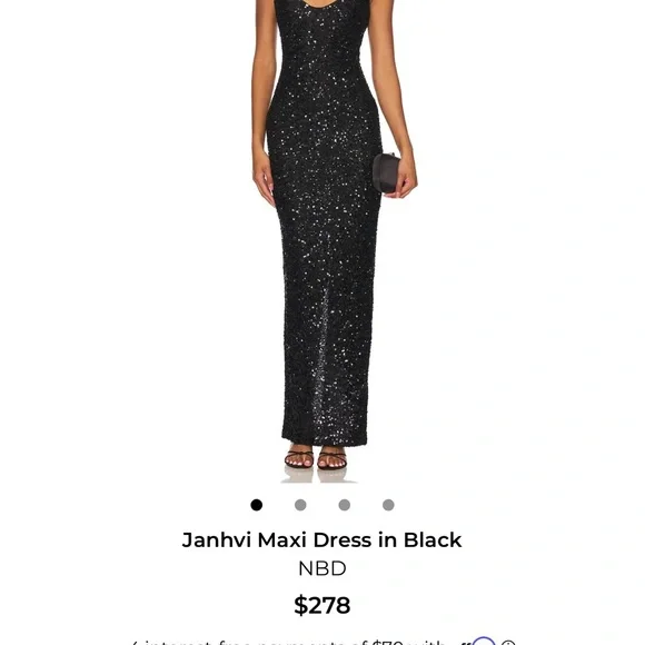 NBD Sparkling Black Gown - Picture 3 of 3